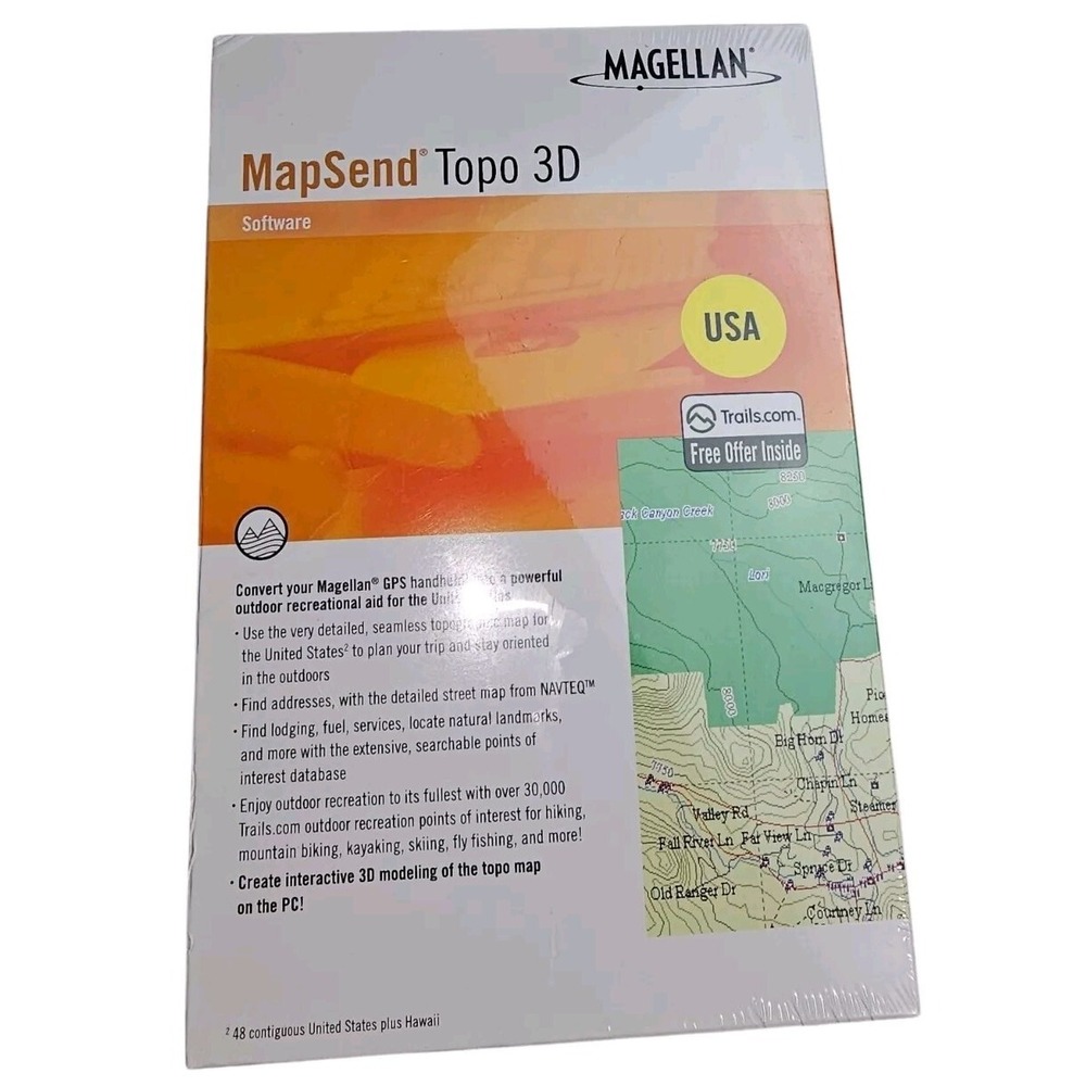 Magellan MapSend Topo 3D Software, 980611-09 Usa‎ Version 1
